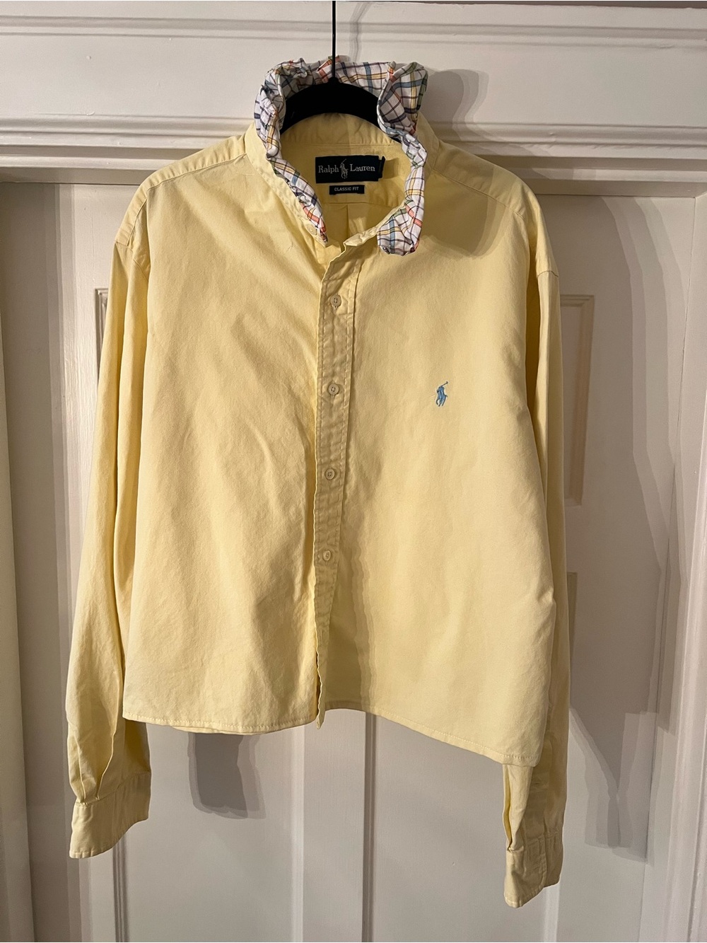 Upcycled Ralph Lauren Yellow Button-Down Shirt